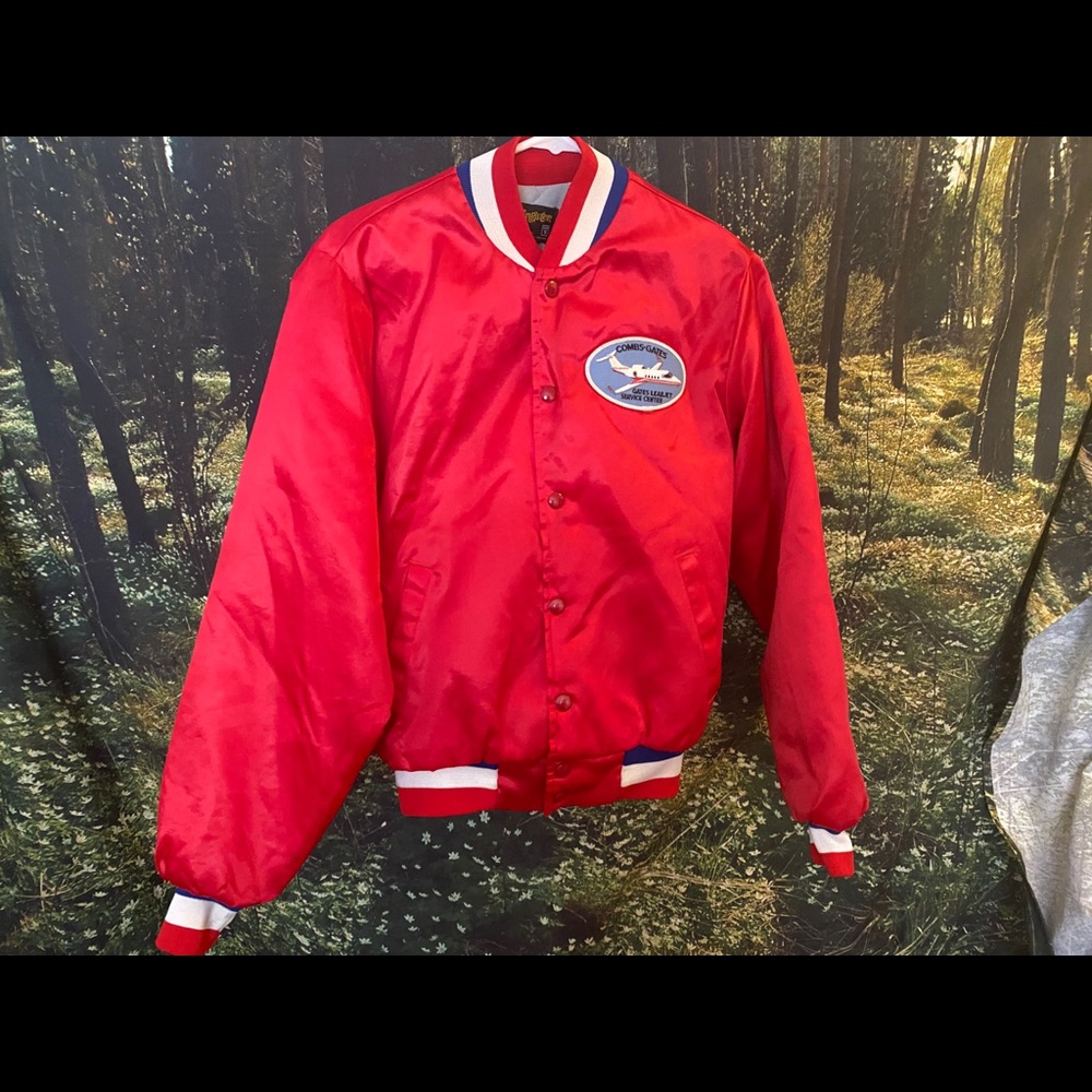 Vintage Red Bomber Jacket
